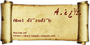 Abel Özséb névjegykártya